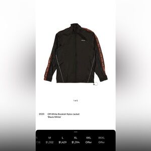 Off-White Men's Black and Orange Windbreaker